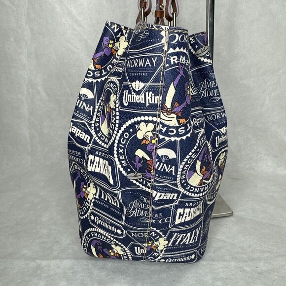Disney Parks Dooney & Bourke Tote Bag 2017 Epcot Food Wine Festival Figment - Picture 7 of 15